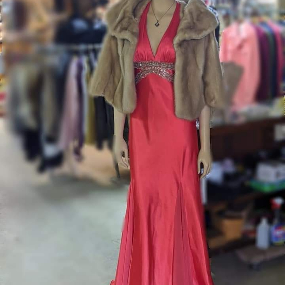 Orange prom dress